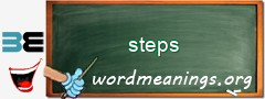 WordMeaning blackboard for steps